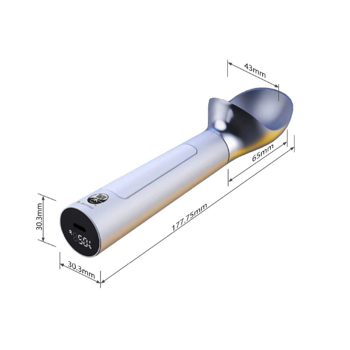Heated ice cream scoop