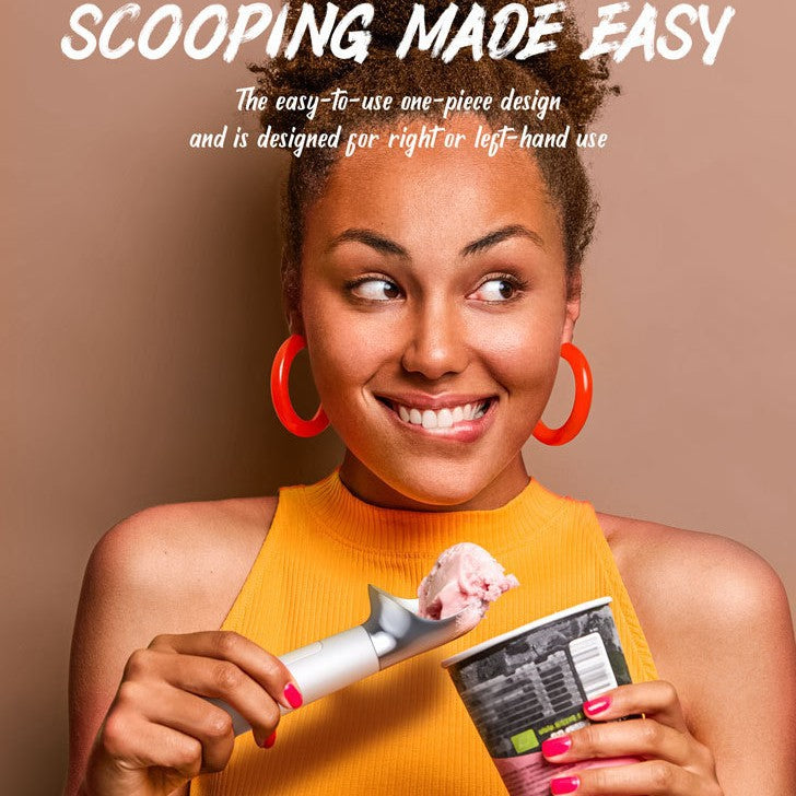 Heated ice cream scoop